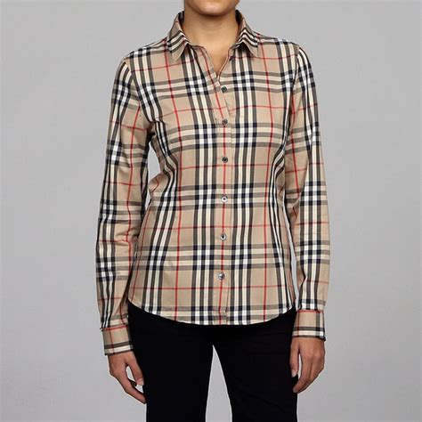 burberry plaid shirt women's